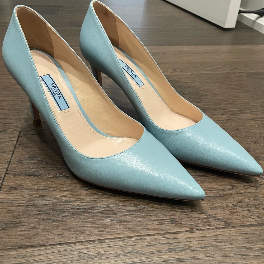 Prada brushed leather pumps